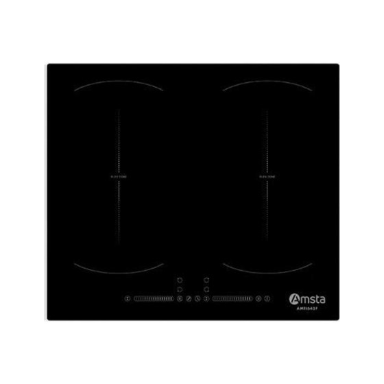AMSTA AMTI642F Placa de Inducción 2 zonas flexibles 4 fuegos 60 cm 7400w Negra