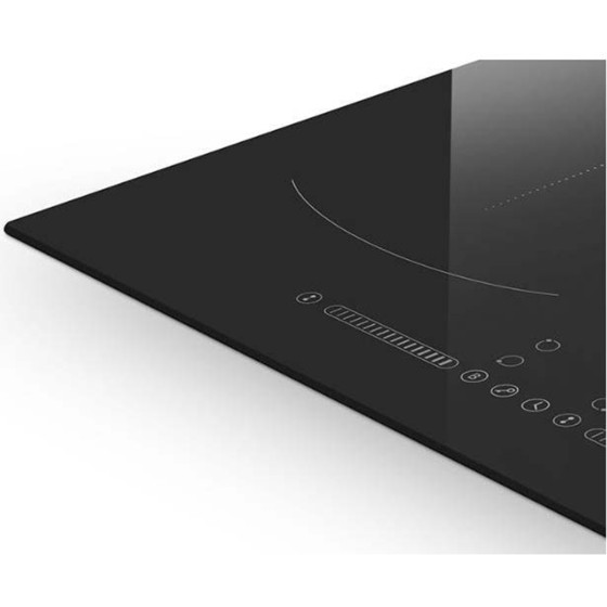 AMSTA AMTI642F Placa de Inducción 2 zonas flexibles 4 fuegos 60 cm 7400w Negra